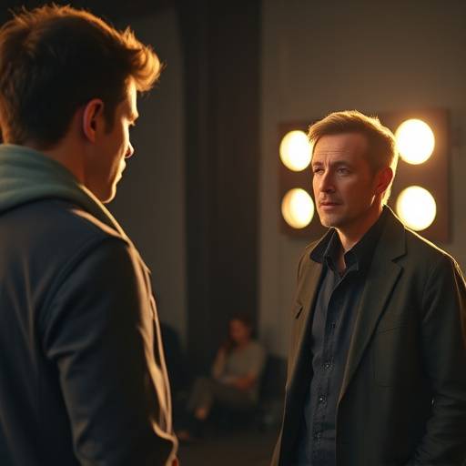 Skuespiller, der øver sig på en audition med en coach